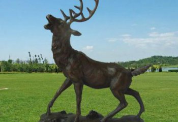 園銅梅花鹿雕塑，美陳雕塑，制造梅花鹿銅雕塑