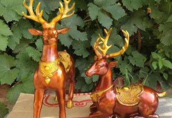 戶外馴鹿雕塑，公園廣場雕塑，仿真工藝制造