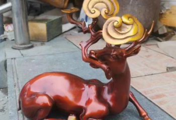烤漆馴鹿雕塑，梅花鹿造型雕塑，仿真工藝制作