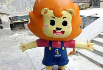 游樂場卡通獅子雕塑廠家，動物美陳景觀雕塑
