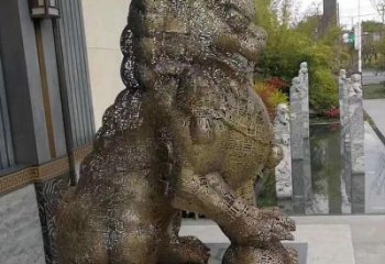 獅子鏤空雕塑優(yōu)選，城市裝飾，景觀不銹鋼獅子雕塑供給