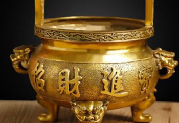招財鎏金爐銅雕塑