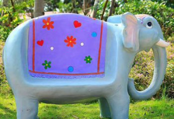 大象坐凳雕塑，公園動(dòng)物雕塑，玻璃鋼坐凳雕塑廠家