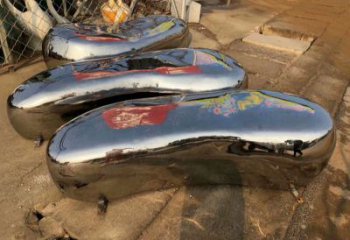 城市坐凳雕塑，公園園林雕塑，鏡面效果