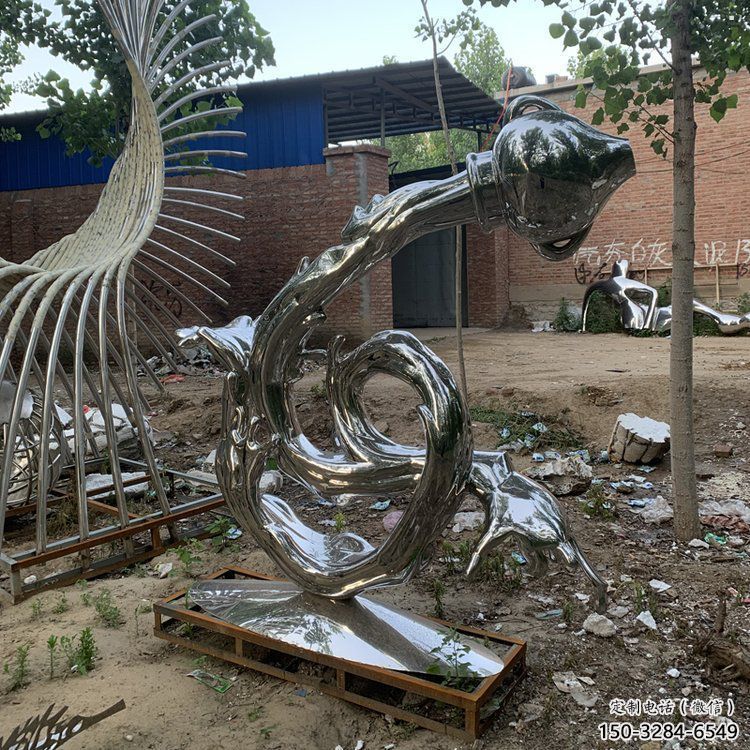 浪花雕塑供求，白鋼構件，鏡面浪花天壺雕塑觀賞型