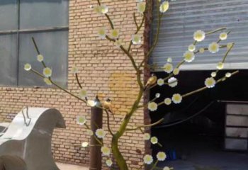 紫丁香雕塑定制，市標(biāo)雕塑，廣場不銹鋼紫丁香雕塑定做