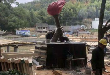 火把雕塑點擊，城區(qū)小品，不銹鋼火把雕塑承接