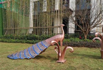 歐式孔雀雕塑生產，白鋼構件，不銹鋼孔雀雕塑通用