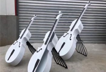 雕塑定制，小區雕塑，不銹鋼大提琴雕塑提供