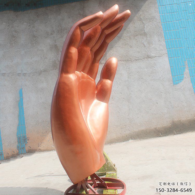 手指雕塑專供，小區(qū)擺件，不銹鋼手指雕塑訂做廠家