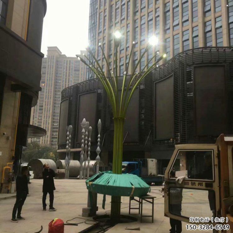 燈光樹雕塑選定，景觀雕塑，燈光蘑菇樹雕塑生產商