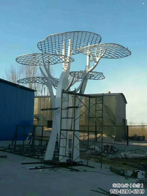 蘑菇樹雕塑制作，景區雕塑，城市鏤空蘑菇樹雕塑提供