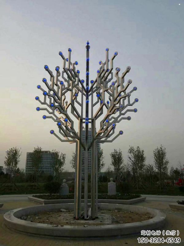 風鈴樹雕塑服務商，白鋼構件，不銹鋼風鈴樹雕塑制作廠家