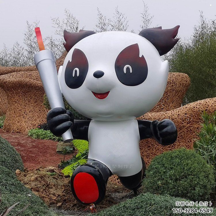 熊貓雕塑供給，中式工藝，卡通藝術熊貓雕塑精品