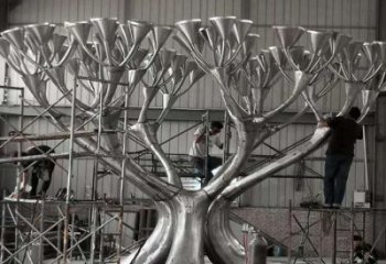 鏤空樹雕塑制造，景觀擺件，鏤空遮陽樹雕塑選定