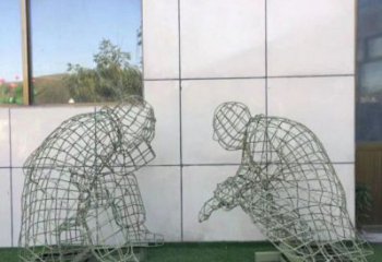 鏤空對弈雕塑標準，廣場雕塑，鐵藝民俗人物雕塑供給