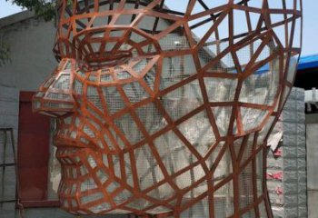 人頭像雕塑觀賞型，城市裝飾，鏤空人頭像雕塑標準