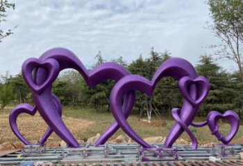 愛心雕塑制造商，鋼管組合，公共烤漆愛心雕塑優(yōu)選