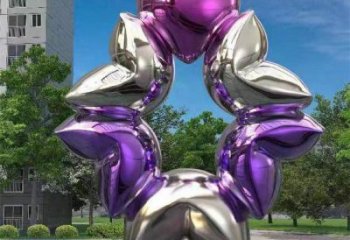 心心相印雕塑制作，村標概念，鍛鋼雕塑專供