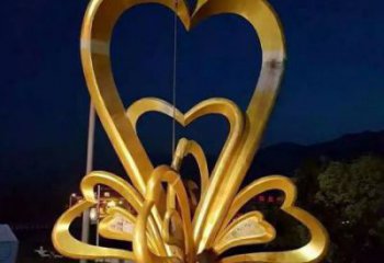 廣場(chǎng)心形人物雕塑