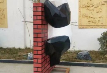 制造熊貓雕塑廠家，地標擺件，卡通熊貓雕塑訂做