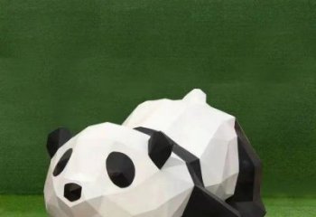 園林熊貓雕塑標準，彩鋼制作，卡通熊貓雕塑廠家優價