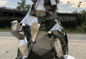 商業熊貓雕塑承接，鍛造工藝，不銹鋼熊貓雕塑訂做