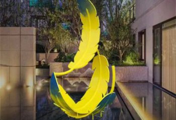 羽毛雕塑優(yōu)選，陸地擺件，藝術(shù)烤漆羽毛雕塑供應