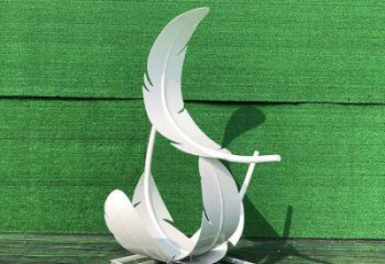 雕塑羽毛景觀制造，街景小品，景觀烤漆羽毛雕塑優(yōu)價