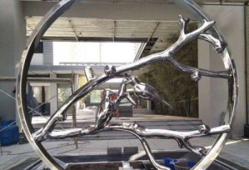 圓環景觀雕塑通用，城市雕塑，不銹鋼圓環雕塑指用