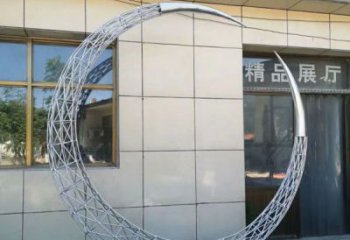 抽象圓環雕塑預定，校園雕塑，鏤空圓環雕塑承接