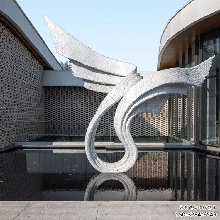 天使之翼雕塑生產，透雕系列，別墅翅膀雕塑生產商
