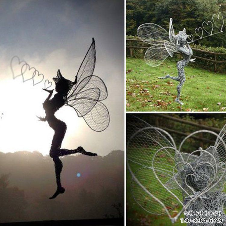 張掖小精靈雕塑，抽象卡通雕塑，美陳人物擺件