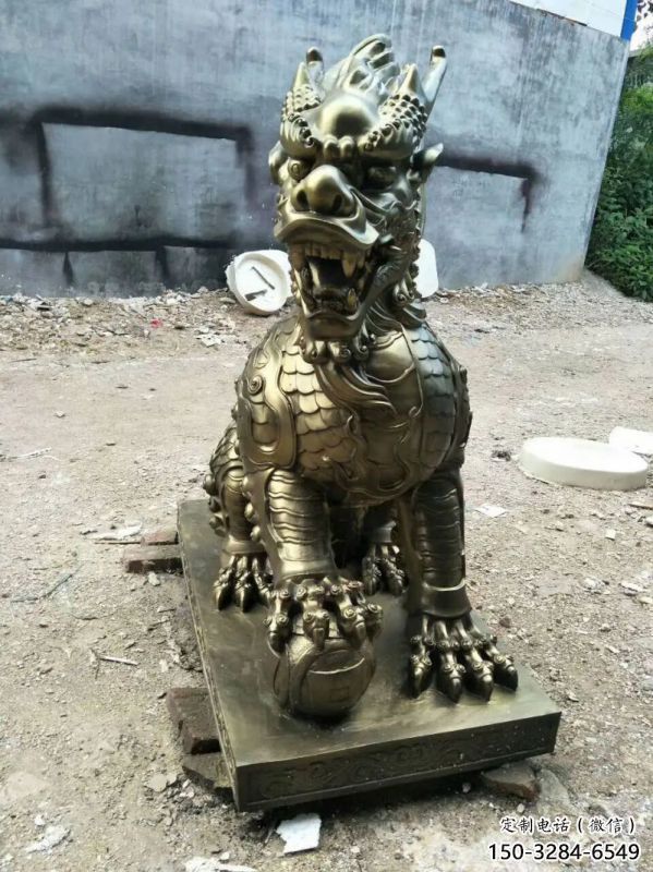 武威校園麒麟雕塑，拉絲海洋雕塑，卡通主題