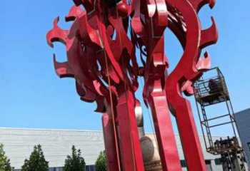 安慶火球雕塑，精神堡壘火球雕塑落地展示