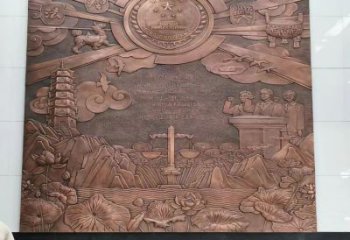 漳州大門口校徽雕塑