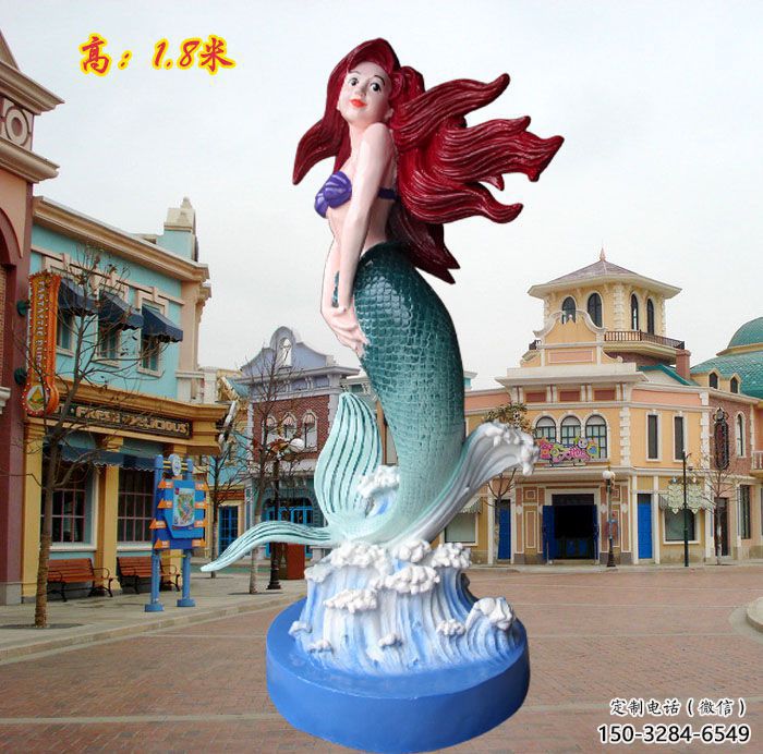 貴陽水景美人魚雕塑