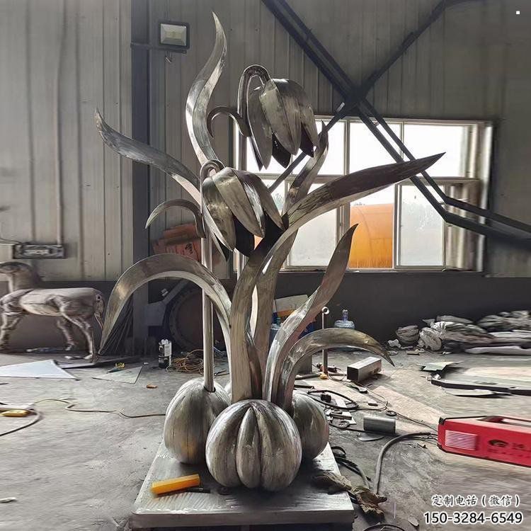 邢臺木棉花雕塑制造商，城市雕塑，不銹鋼木棉花雕塑廠家