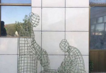 貴陽(yáng)鏤空孝道雕塑通用，街景小品，鐵藝洗腳雕塑制造