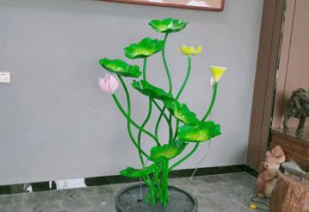 文昌荷花雕塑異型優選，城市裝飾，展示荷花雕塑定做