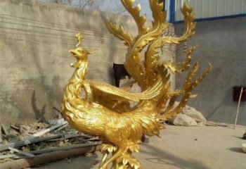 秀英鳳凰雕塑廠家，鍛造工藝，銅鳳凰雕塑廠家承接