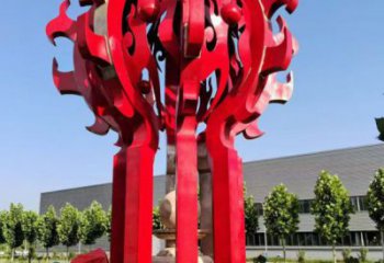 萬寧火球雕塑，精神堡壘火球雕塑落地展示