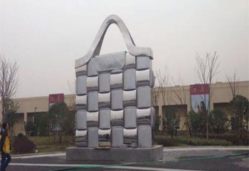 五指山景觀背包雕塑優選，陸地擺件，園林不銹鋼背包雕塑供應