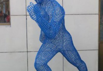 龍華鏤空跑步雕塑，標識雕塑，烤漆鐵藝人物雕塑優選