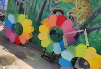 裕華金銀花雕塑廠家，景區(qū)雕塑，城市不銹鋼金銀花雕塑