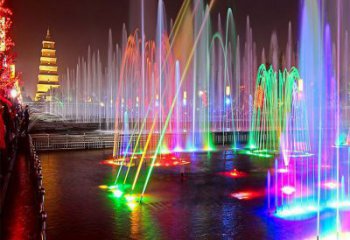 邢臺選定噴泉雕塑，燈光數控效果，水景藝術雕塑