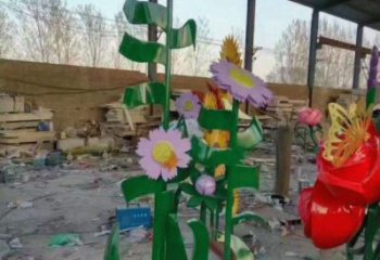 大興安嶺茉莉花雕塑訂做，城市雕塑，不銹鋼茉莉花雕塑廠