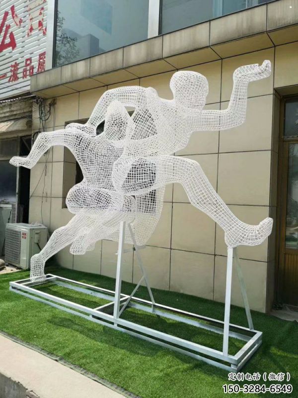 孝感鏤空健兒雕塑制造，校園雕塑，金屬鐵藝人物雕塑展品