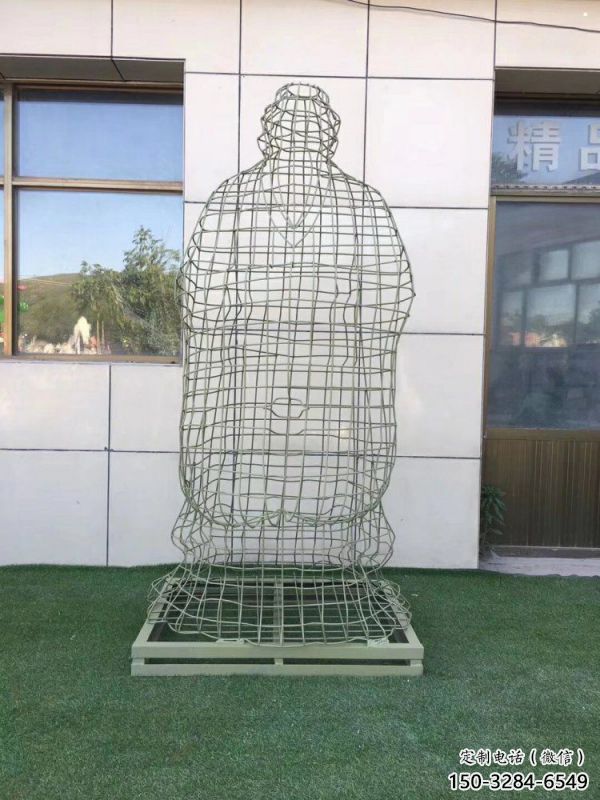 白下鏤空孔子雕塑訂做，景區(qū)雕塑，鐵藝古代人物雕塑定價(jià)