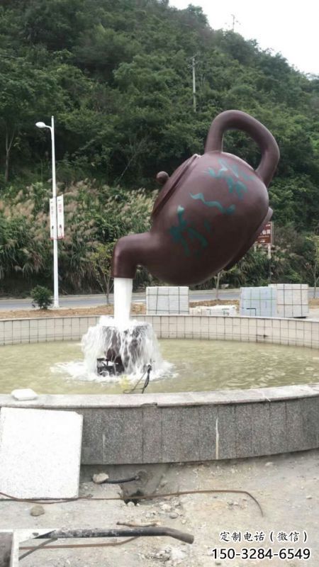 揚州小區(qū)天壺標(biāo)志雕塑，多彩藝術(shù)，天壺雕塑生產(chǎn)廠家